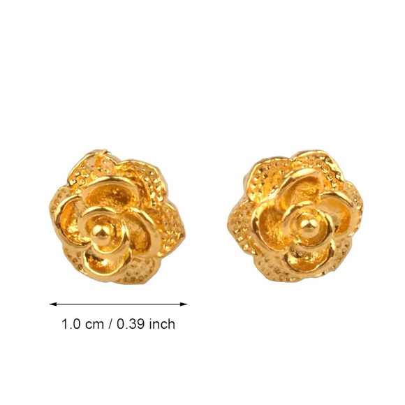 New- Stud Earrings, Gold Stud Earrings, Dainty Stud Earrings, Minimalist Stud - Picture 6 of 6